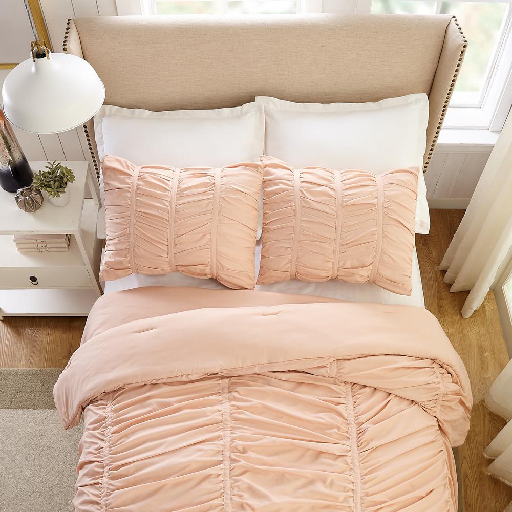 Modern Heirloom Emily Texture 2 Piece Blush Twin Extra Long Polyester Comforter Set C068918bhebs The Home Depot Modern Heirloom Emily Texture 2 Piece, Twin Long Bedding