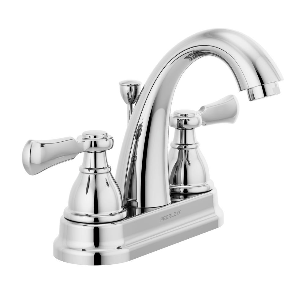Peerless Elmhurst 4 in. Centerset 2Handle Bathroom Faucet in Chrome