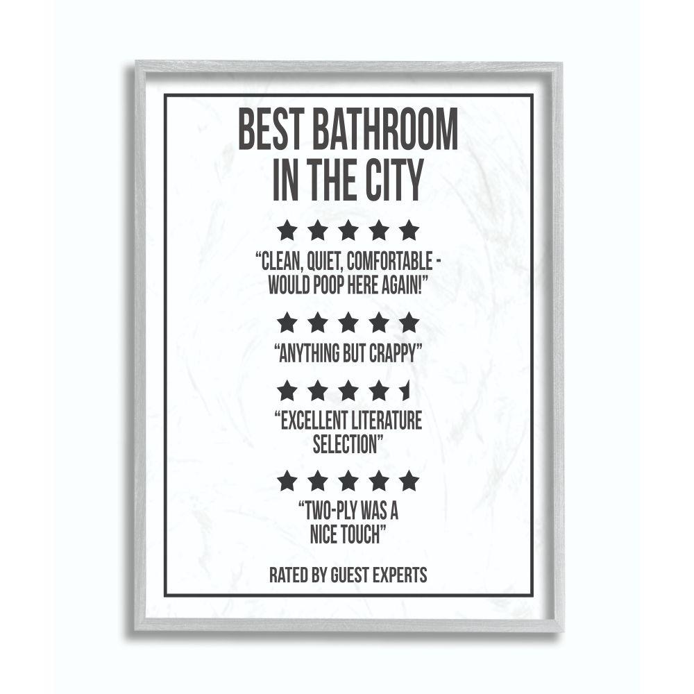 16 In X 20 Five Star Bathroom Black And White By Daphne Poli Framed Wall Art 16 In X 20 Five Star Bathroom Black And White By Daphne Poli Framed Wall Art