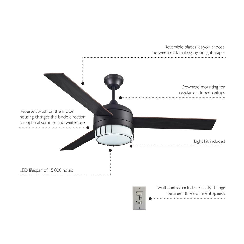 Design House Ajax 52 In Led Indoor Oil Rubbed Bronze Ceiling Fan Indoor Oil Rubbed Bronze Ceiling Fan