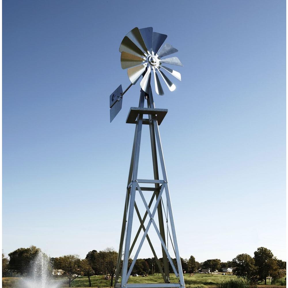 99 In Small Galvanized Backyard Windmill Byw0038 The Home Depot
