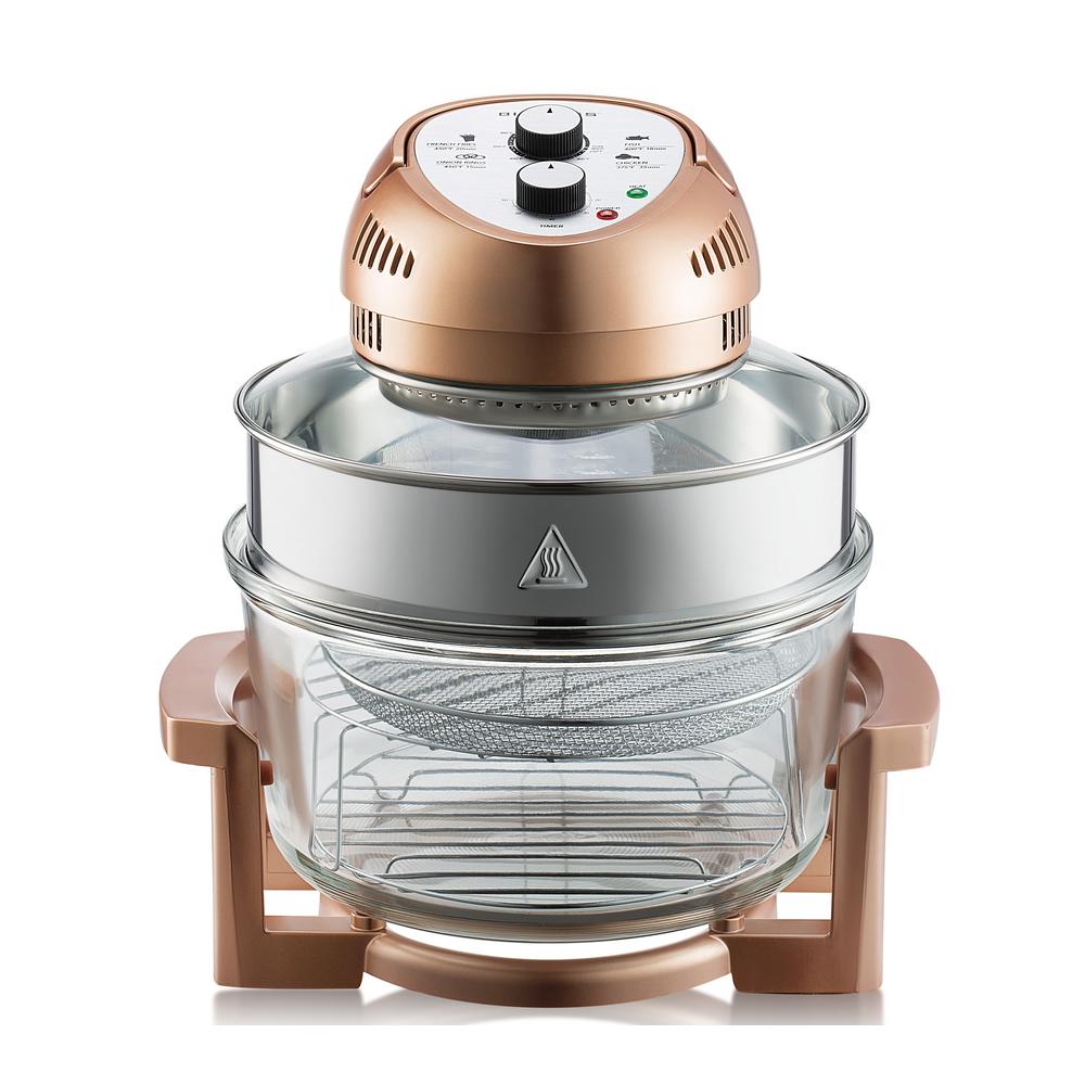 Big Boss 16 Qt. Convection Countertop Oilless Fryer Oven, Silver 8605 The Home Depot