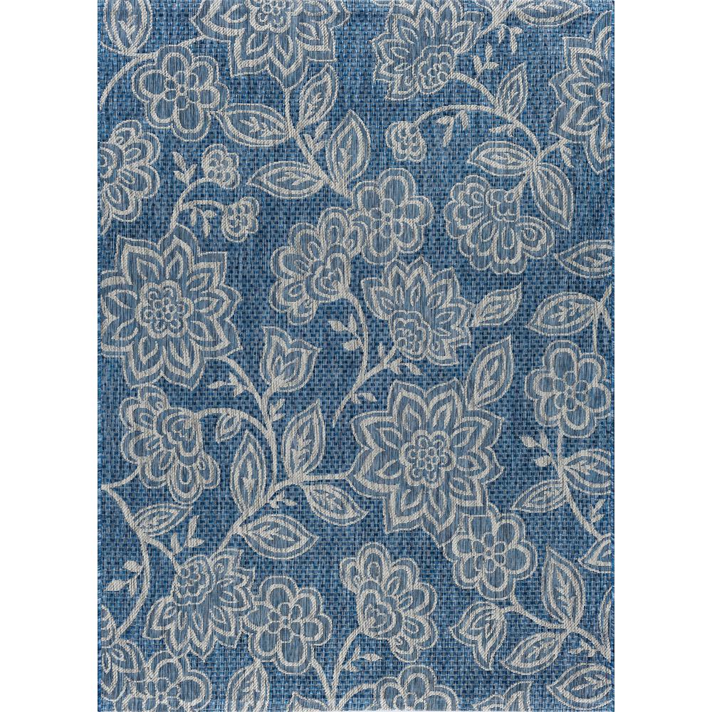 Tayse Rugs Veranda Indigo 7 Ft X 10 Indoor Outdoor Area Rug