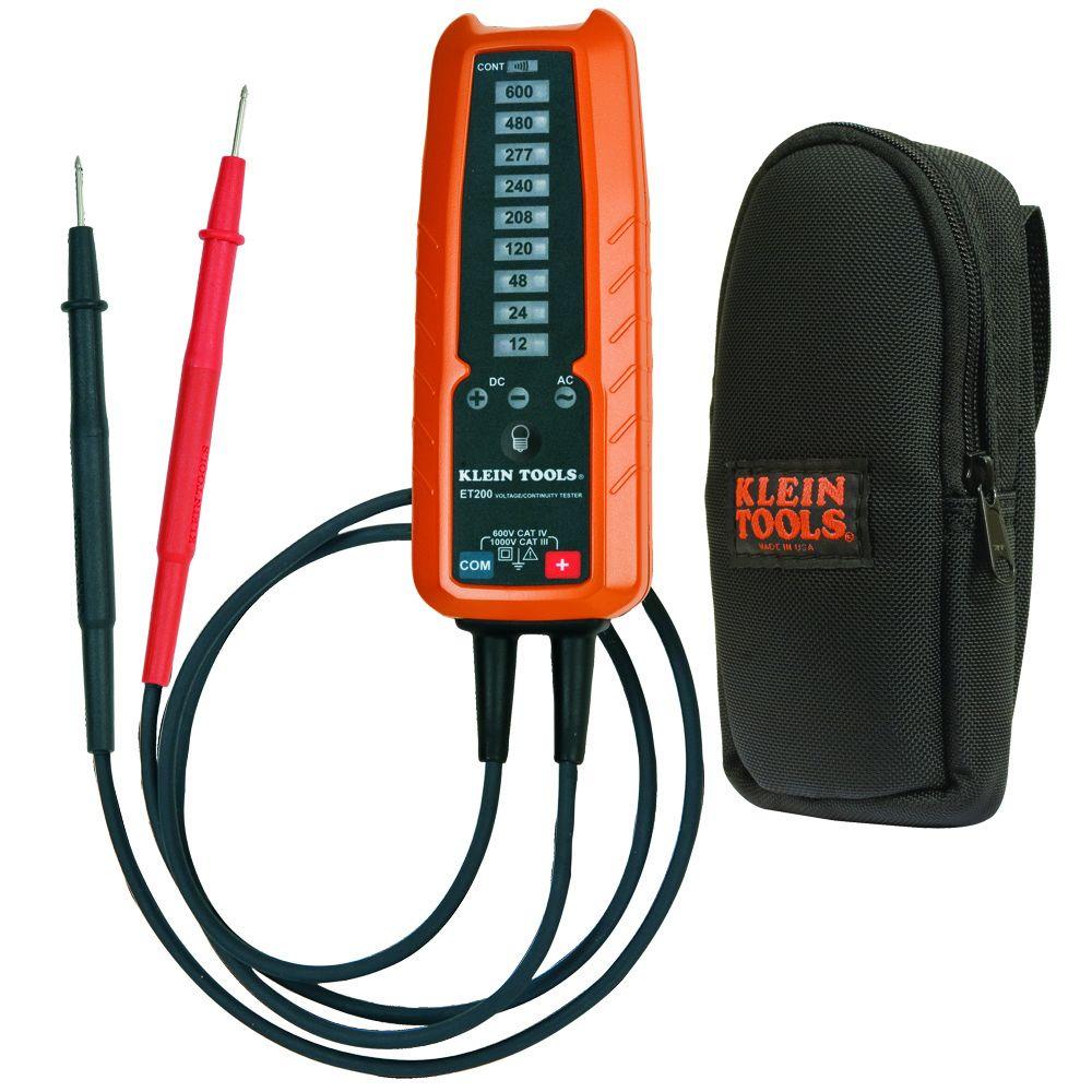 Klein Tools Electronic Voltage/Continuity Tester-ET200VP - The Home Depot