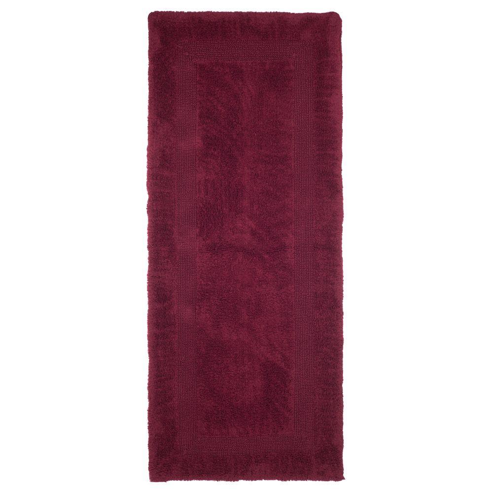 Lavish Home Burgundy 2 Ft X 5 Ft Cotton Reversible Extra Long