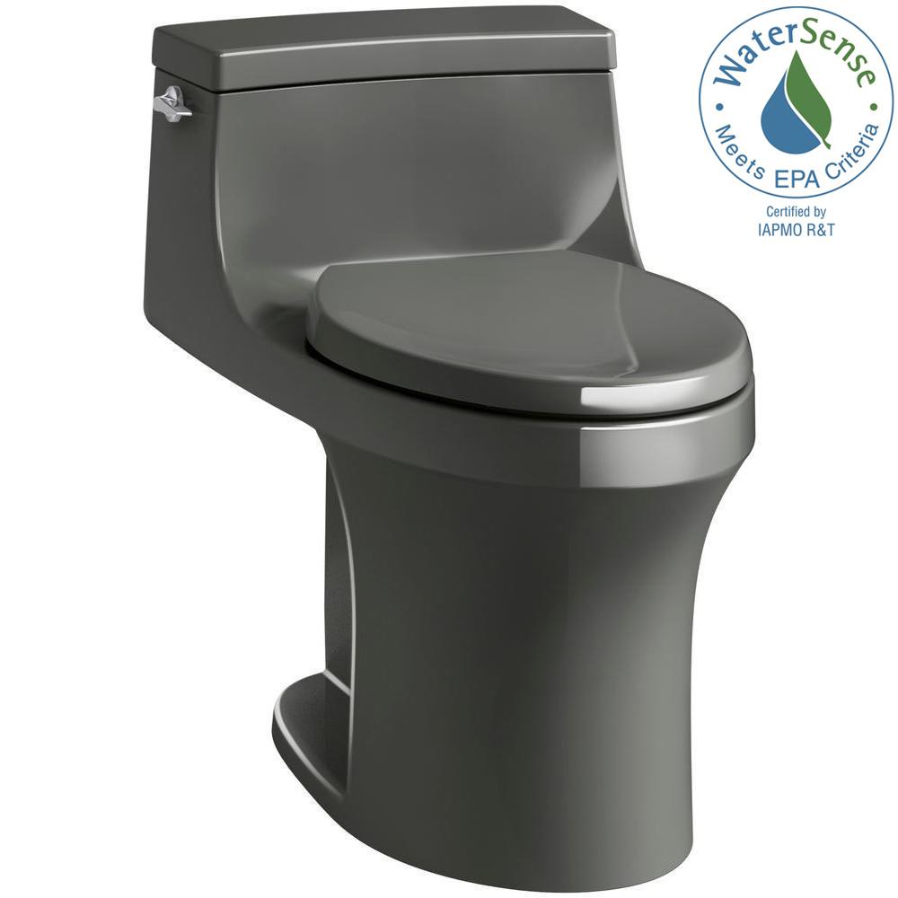 Kohler San Souci 1 Piece 28 Gpf Single Flush Elongated Toilet In Kohler San Souci 1 Piece 28 Gpf Single Flush Elongated Toilet In Thunder Grey