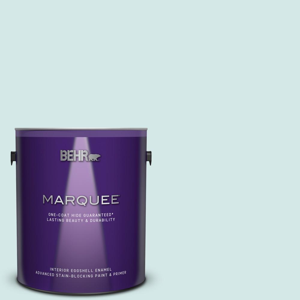 Behr Marquee 1 Gal T14 5 Sky Blue Eggshell Enamel Interior Paint And Primer In One