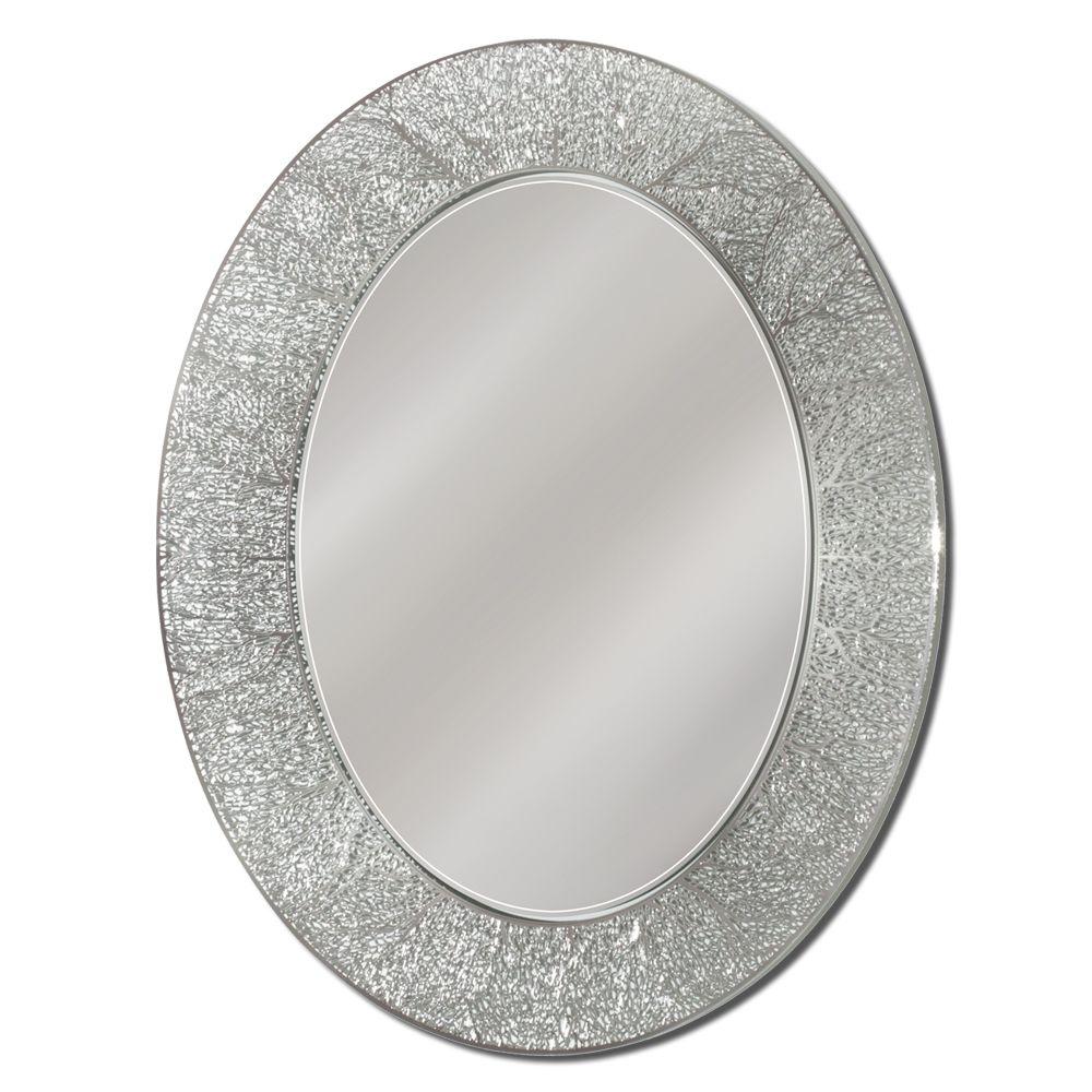 Head West 23 In X 29 Frameless Vanity Oval Mirror 8640 The Frameless Vanity Oval Mirror