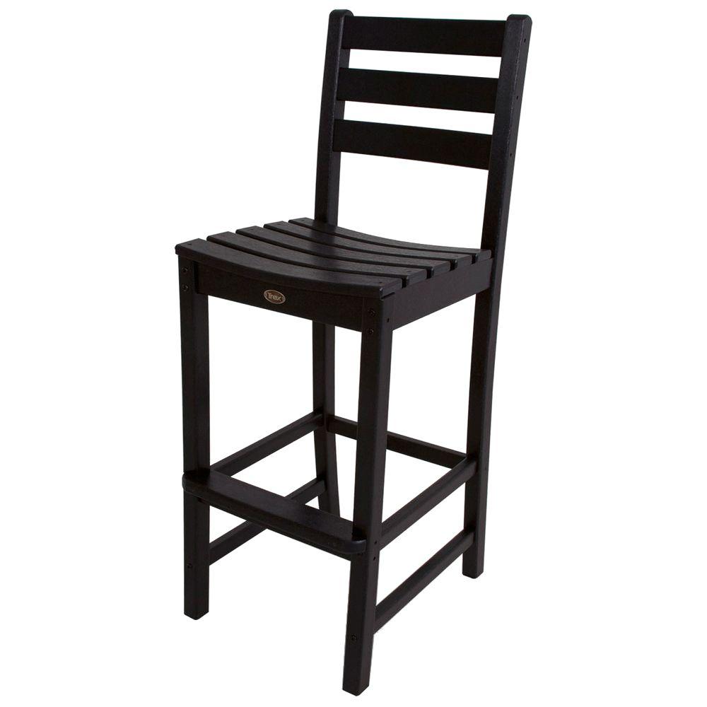 Outdoor Bar Stools Furniture The Home Depot Monterey Bay Charcoal Black Patio Bar Side Chair