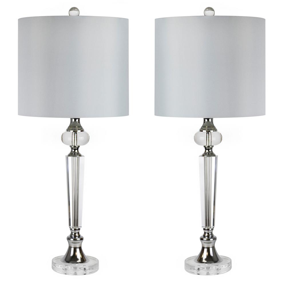 grey nightstand lamps