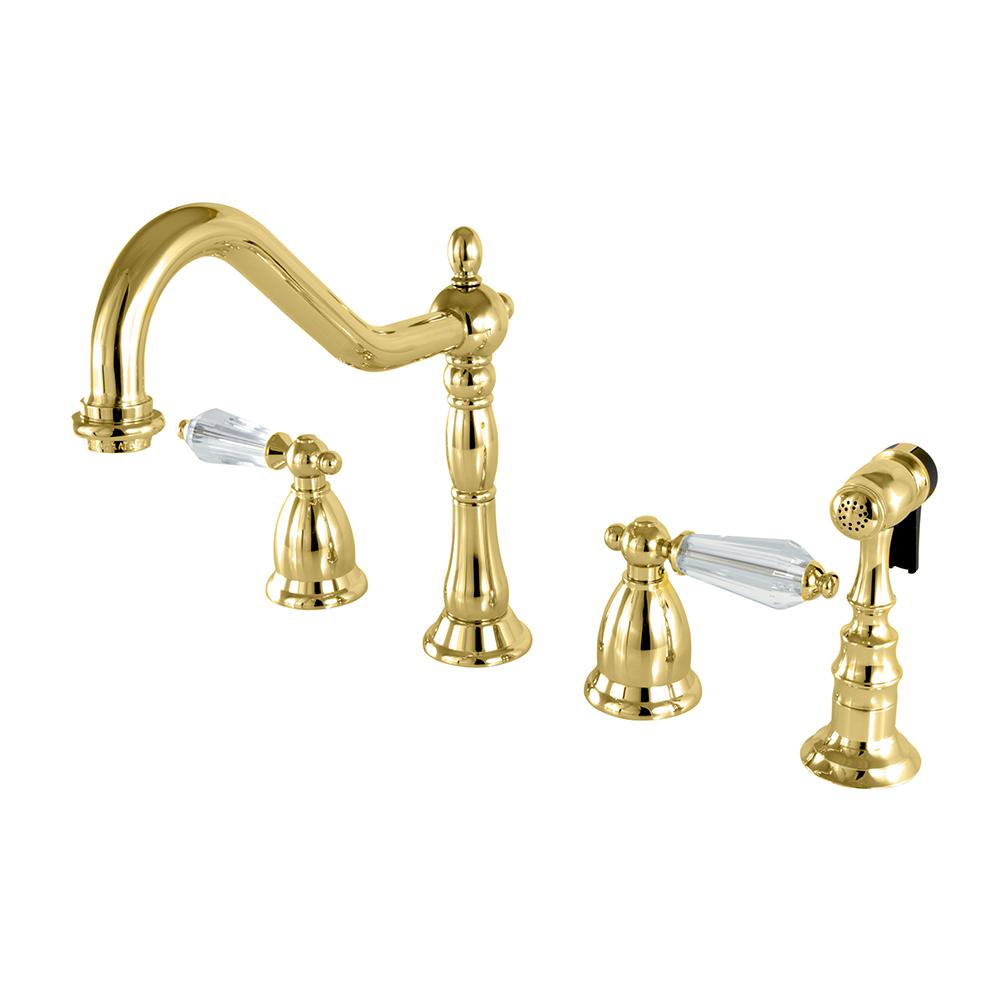 Kingston Brass Vintage Crystal 2Handle Standard Kitchen Faucet with