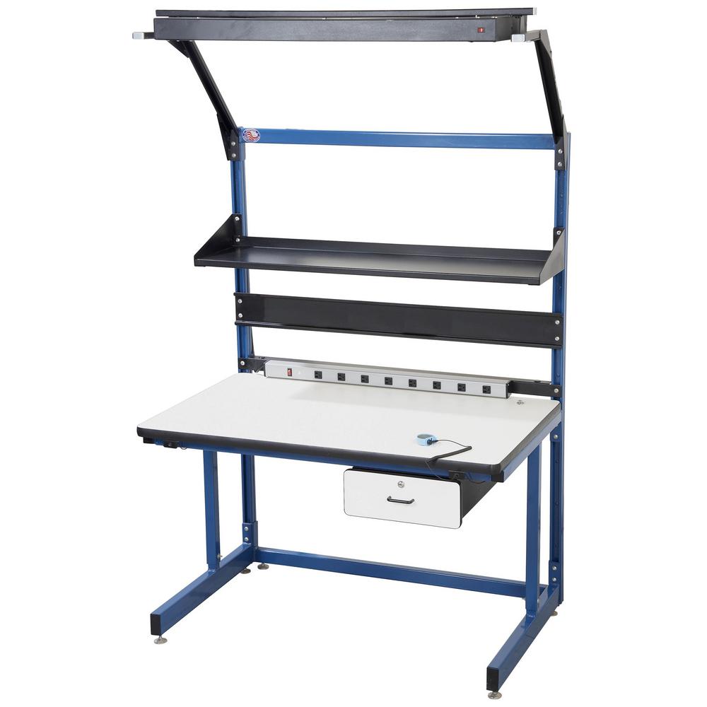 ProLine 60 in. x 30 in. Cantilever Work Bench with Plastic 