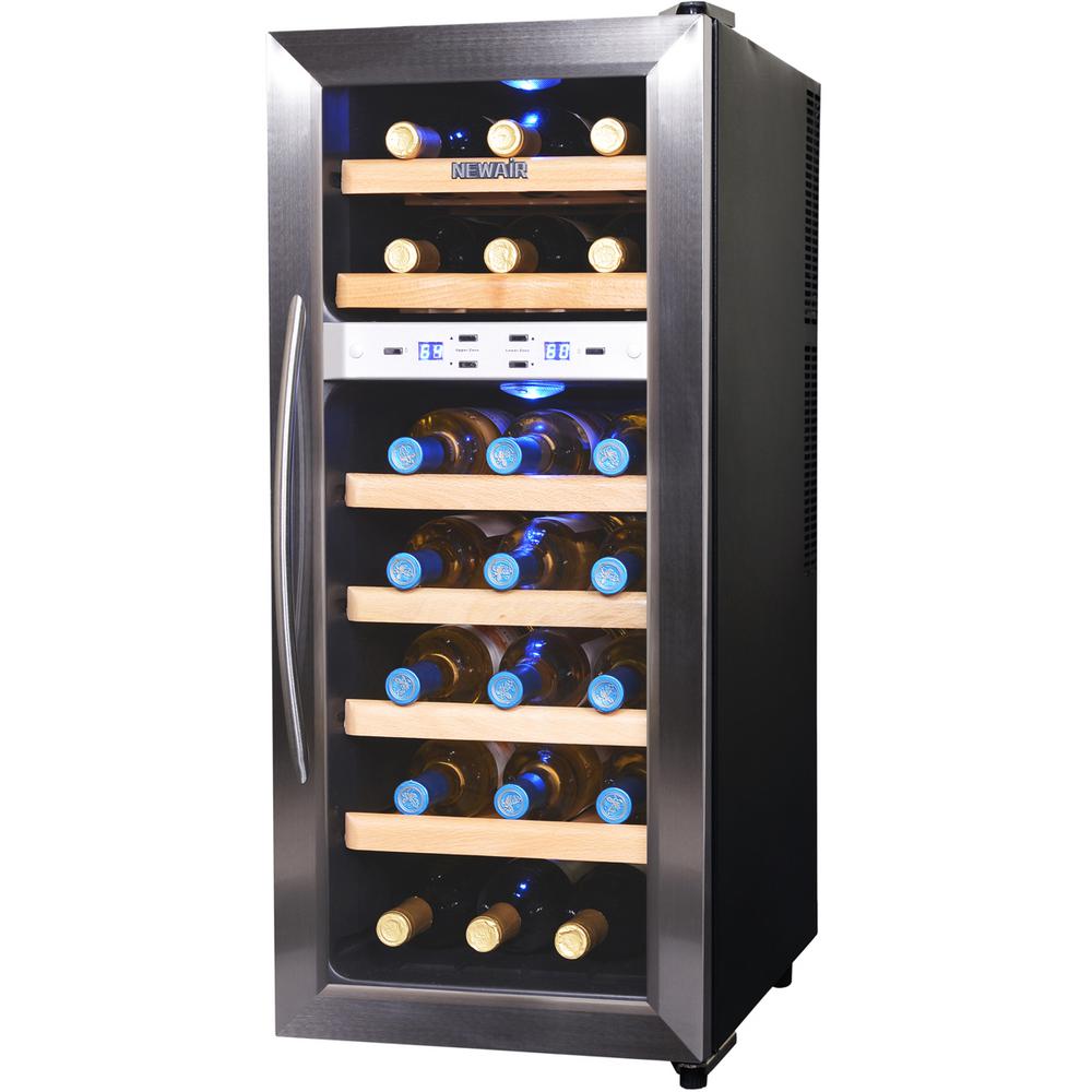AKDY 15 in. 30-Bottle Built-in Compressor Wine Cooler-HD-WC0033 ...