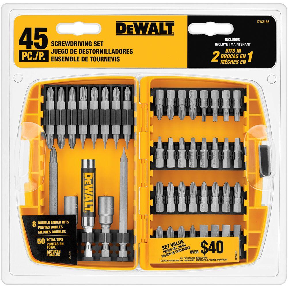 DEWALT Screwdriving Set (45-Piece)-DW2166 - The Home Depot