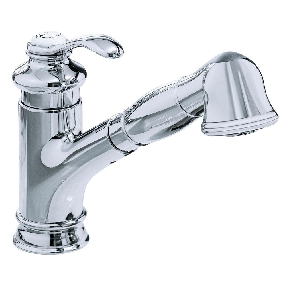 KOHLER SingleHandle PullOut Sprayer Kitchen Faucet in Polished ChromeKR12177CP The Home Depot