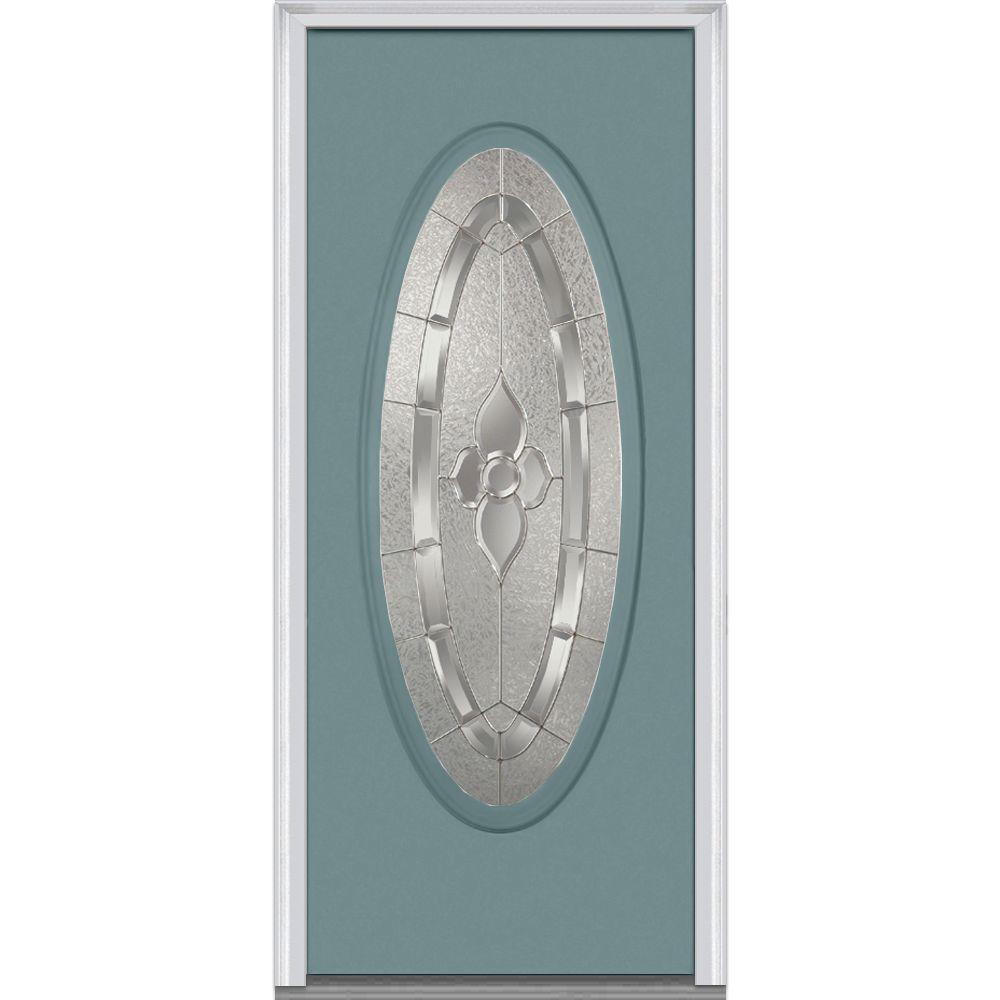 Oval Lite Doors With Gl Fibergl The Home Depot Master Nouveau Right Hand Large Oval Decorative Clic