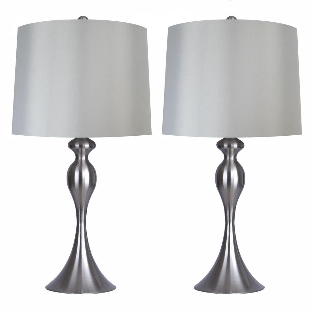 brushed nickel bedroom lamps