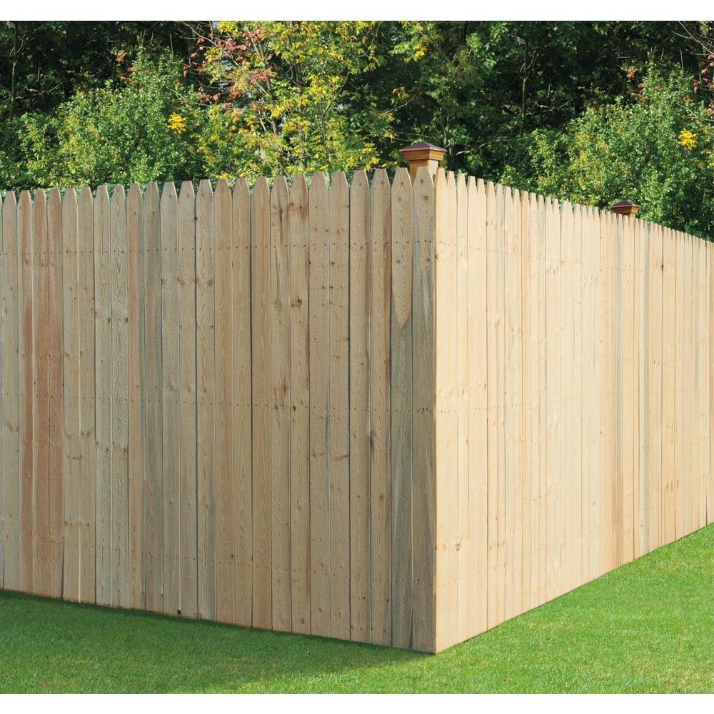 pressure treated stockade fence