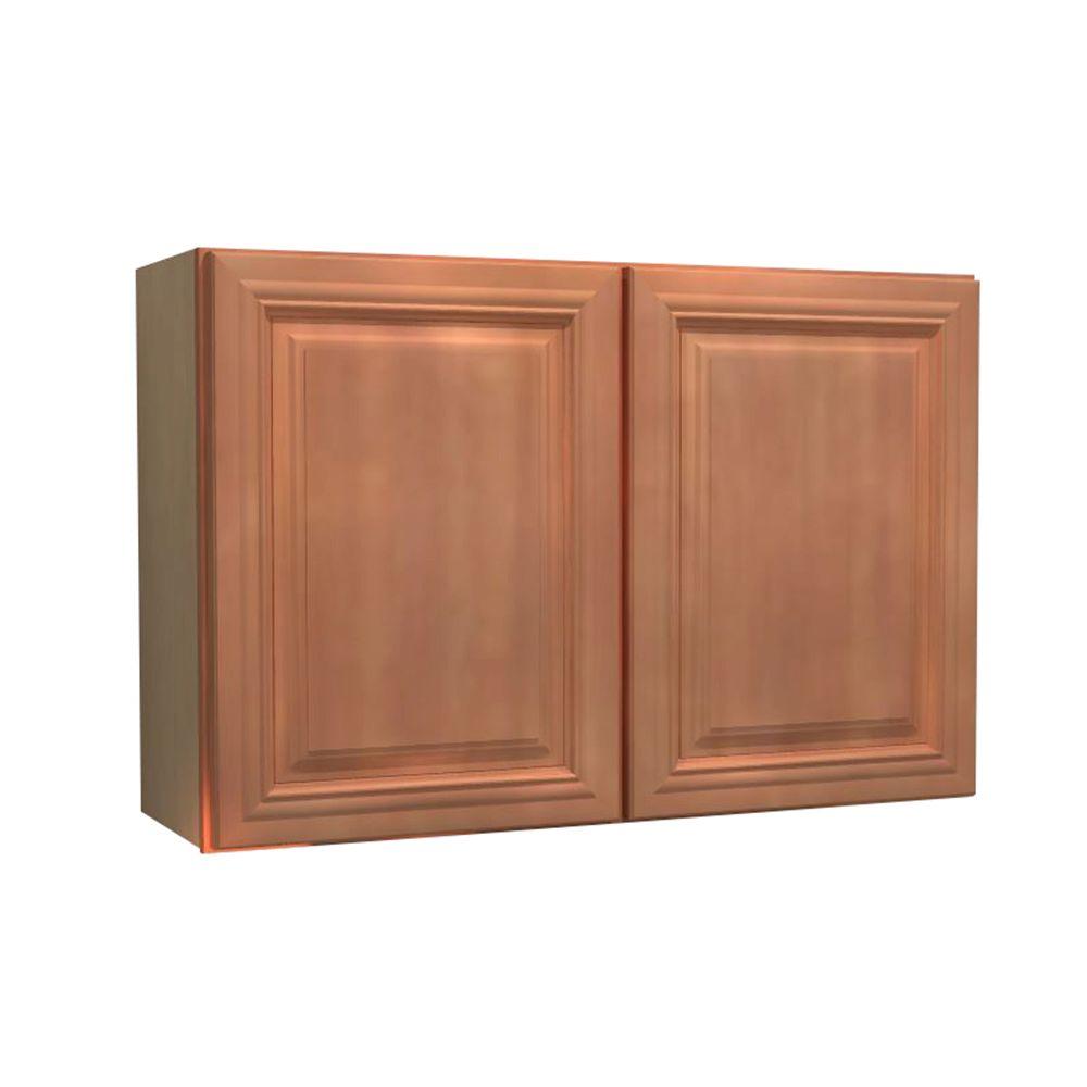 Home Decorators Collection Dartmouth Assembled 30x15x12 In Double Door Wall Kitchen Cabinet Cinnamon