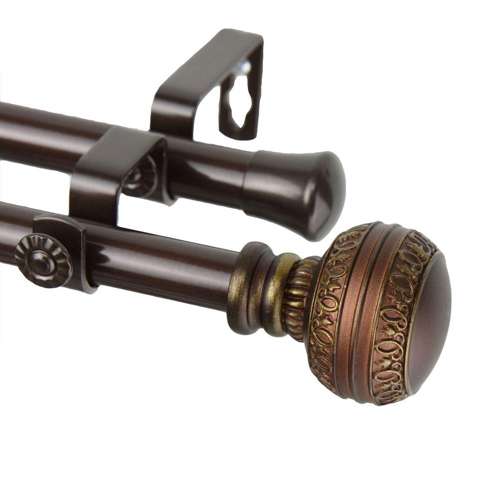 120 170 Inch Cocoa Rod Desyne 4831 997 Lee Curtain Rod 3 4 Inch