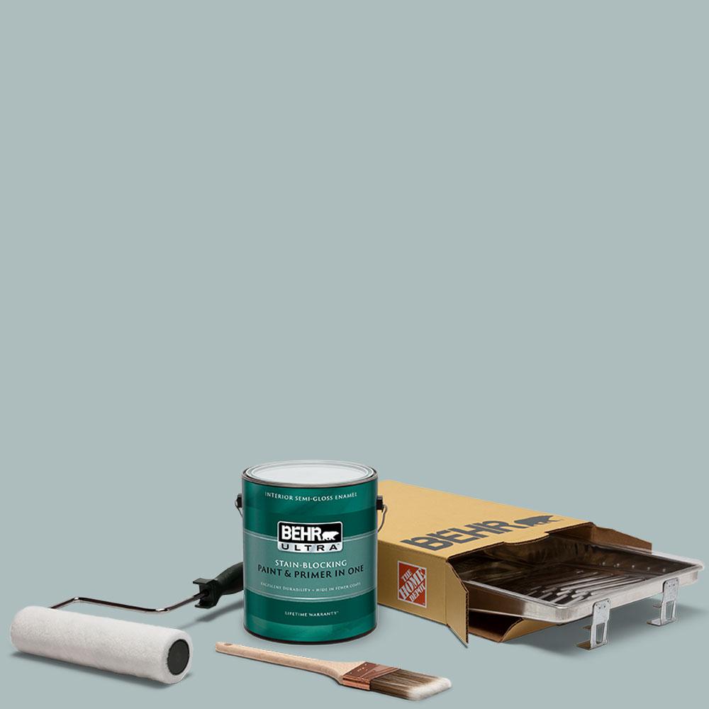 BEHR 1 gal. HDCCT26 Watery Ultra SemiGloss Enamel Interior Paint