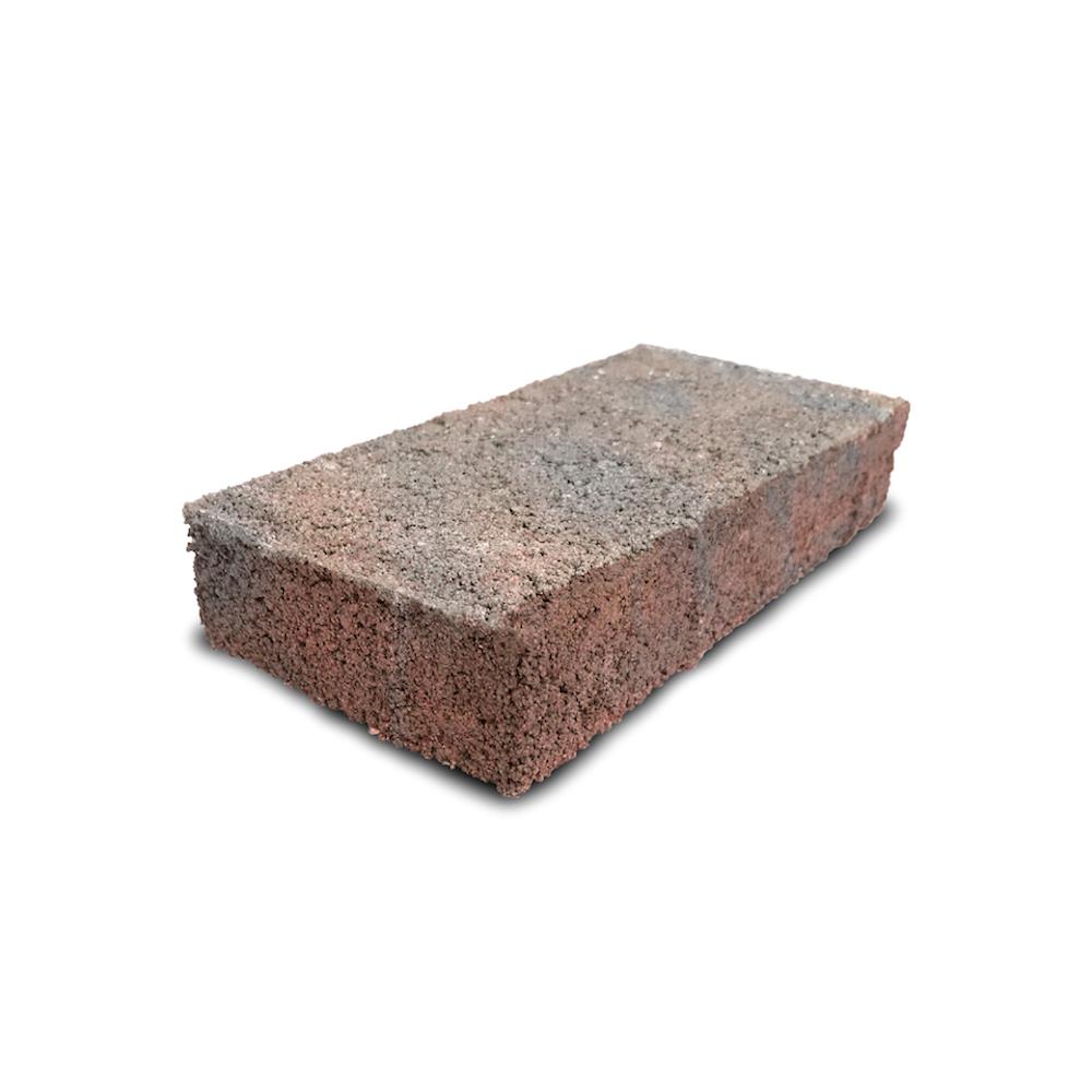Holland 4 in. x 8 in. Red Charcoal Concrete Paver-PV060HOLLRUM - The ...