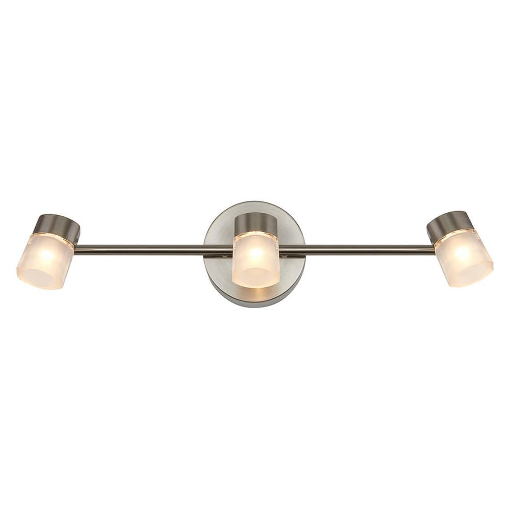 Hampton Bay 4Light Brushed Steel Wave Bar Track Lighting Fixture with