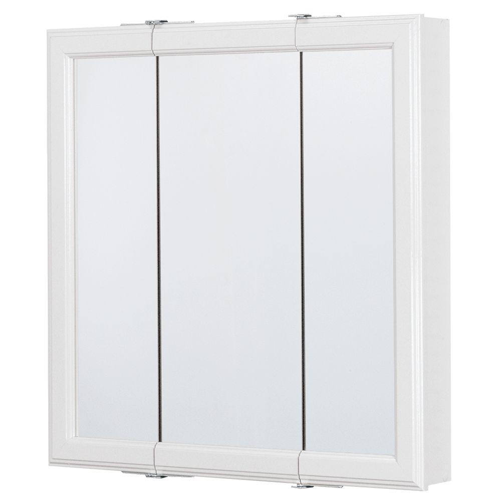 Glacier Bay 24 in. W x 25 in. H Framed SurfaceMount TriView Bathroom