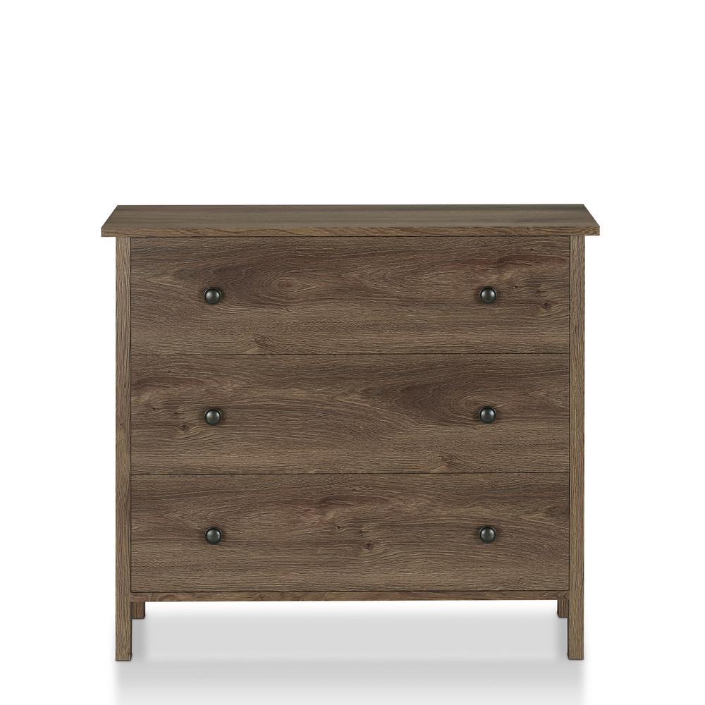 Furniture Of America London 3 Drawer Distressed Walnut Chest Fgi Furniture Of America London 3 Drawer Distressed Walnut Chest