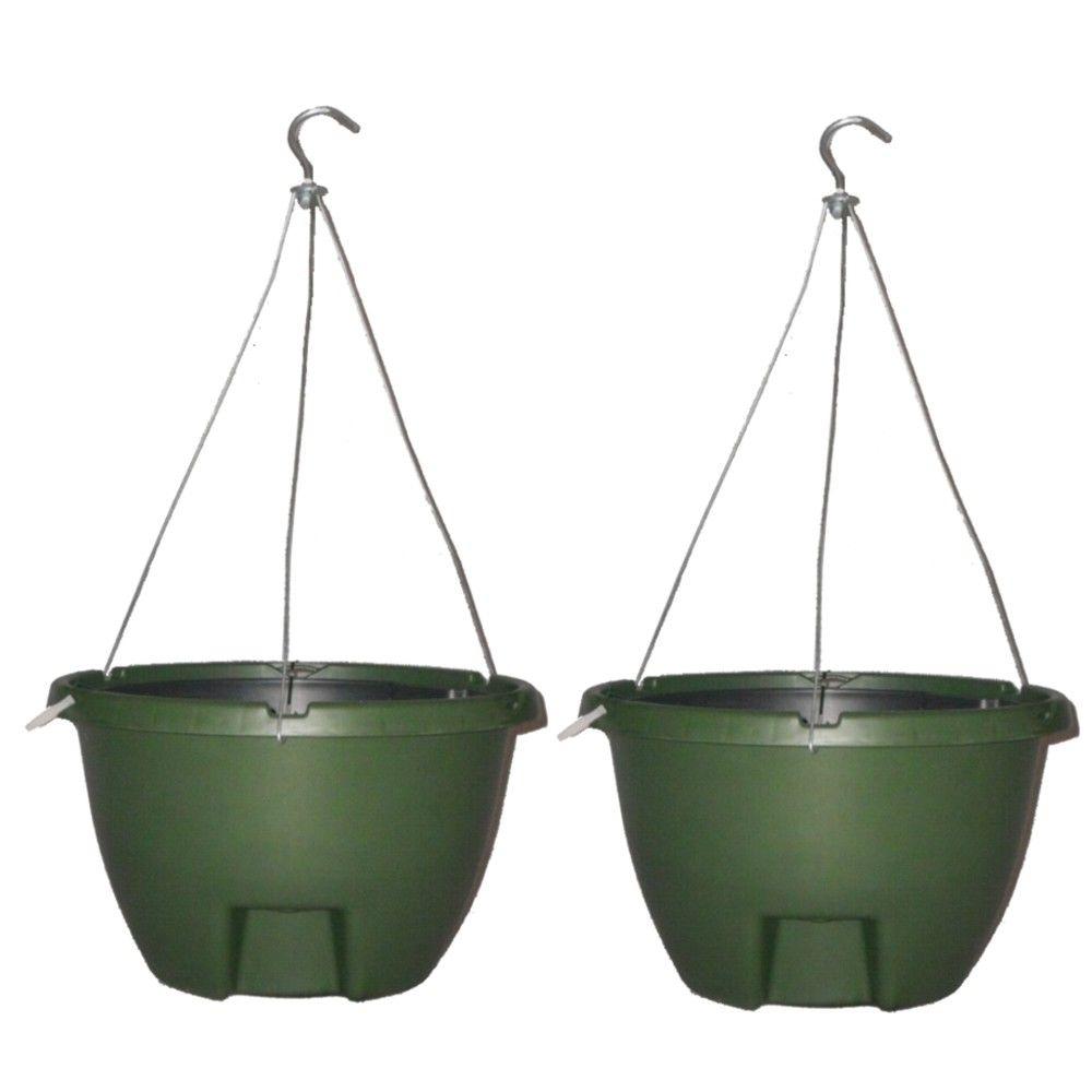 The Weekender 16 inch Forrest Green Polypropylene Hanging Self-Watering Planter...