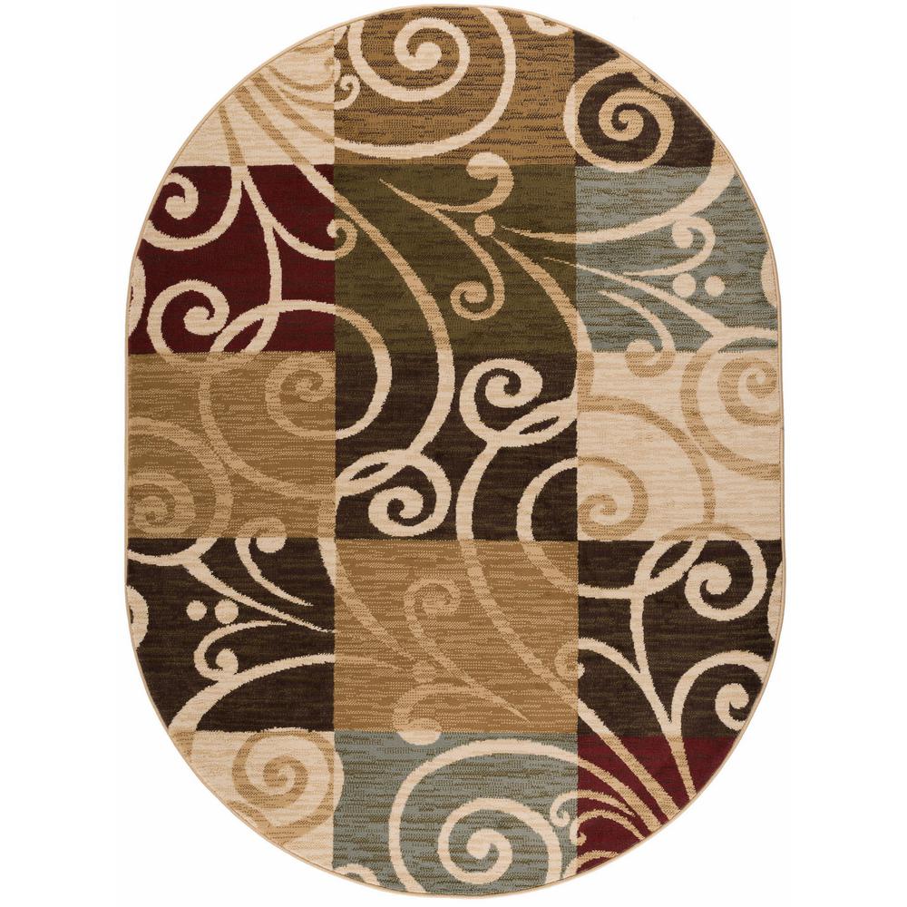 5 X 8 MultiColored Area Rugs Rugs The Home Depot