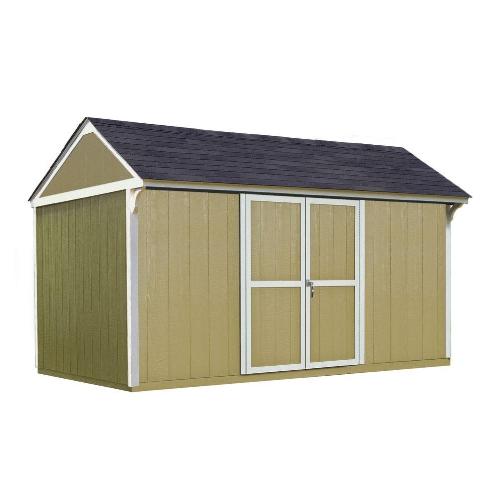 Handy Home Products Lexington 12 ft. x 8 ft. Wood Storage 