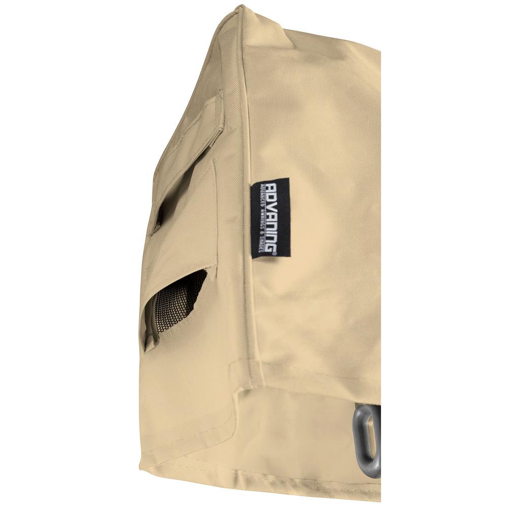 Beige Heavy Duty Weather Proof Polyester Fabric ADVANING AC1300-P861T Protective Cover for 13 Wide Retractable Awnings