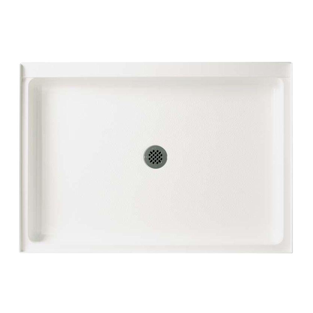 Swan 34 In X 48 In Solid Surface Single Threshold Center Drain