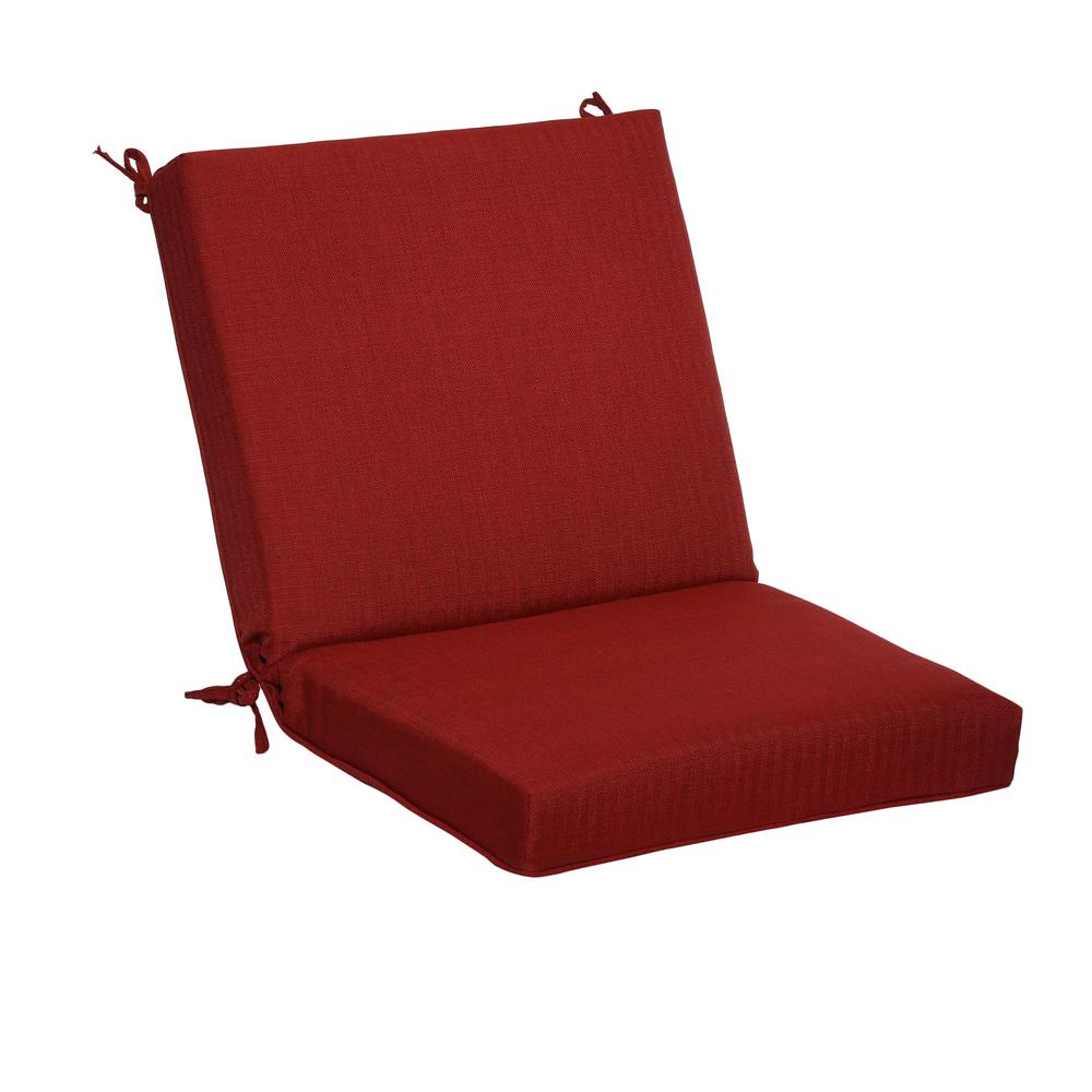 Hampton Bay Chili Texture Mid Back Outdoor Dining Chair Cushion 7250 Hampton Bay Chili Texture Mid Back Outdoor Dining Chair Cushion