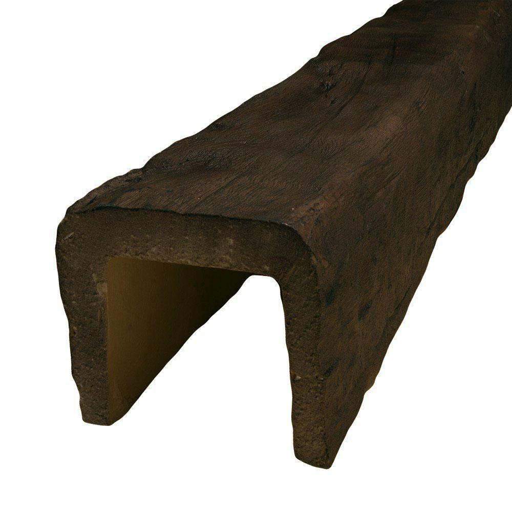 Faux Wood Beams Mouldings Moulding Millwork The Home Depot 6 5 8 In X 7 1 2