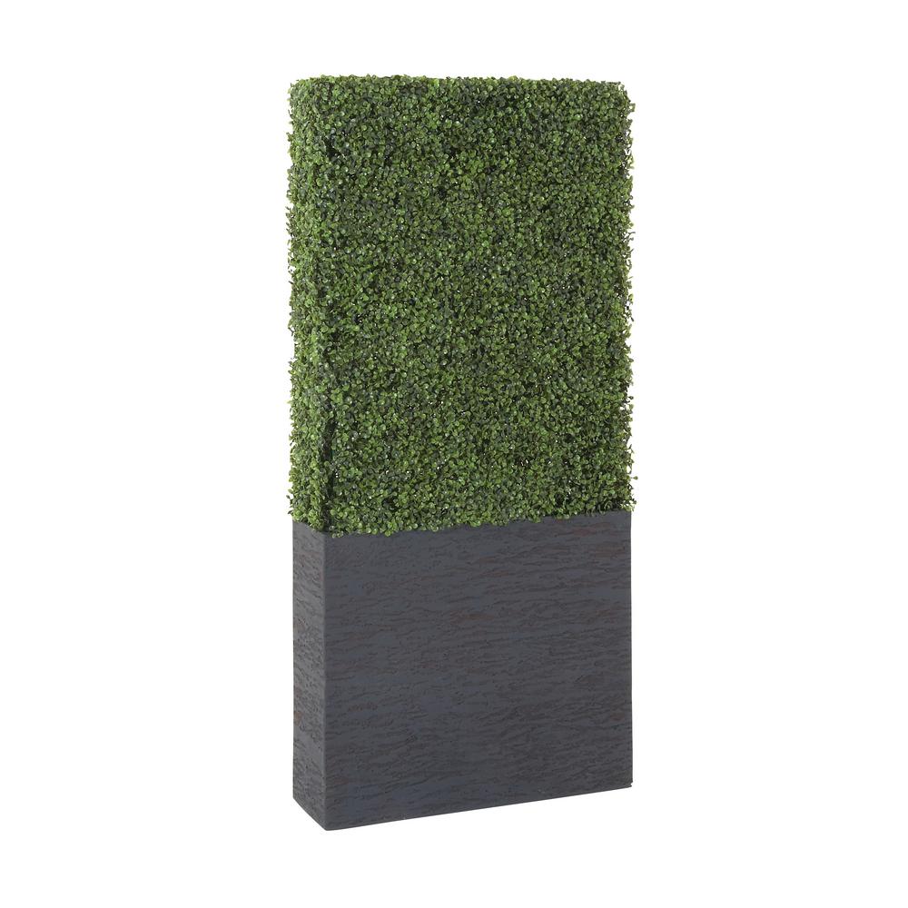 Litton Lane Artificial Small Leaf Boxwood Hedge On Slab Planter