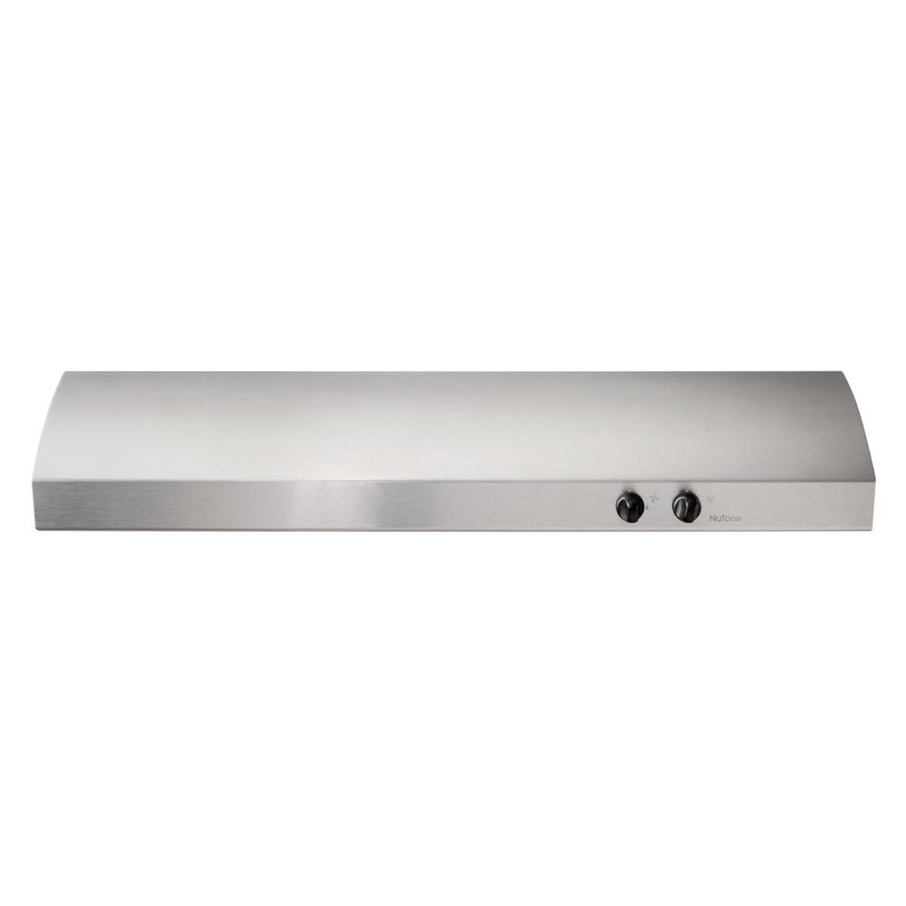 Broan-NuTone 30 in. 220 CFM Convertible Under the Cabinet Range Hood with Light in Stainless Steel, Silver