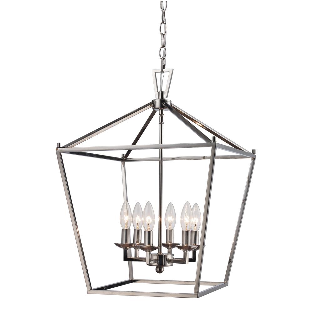 Bel Air Lighting 6lt Polished Chrome Pendant Bird Cage 10266 Pc 6lt Polished Chrome Pendant Bird Cage