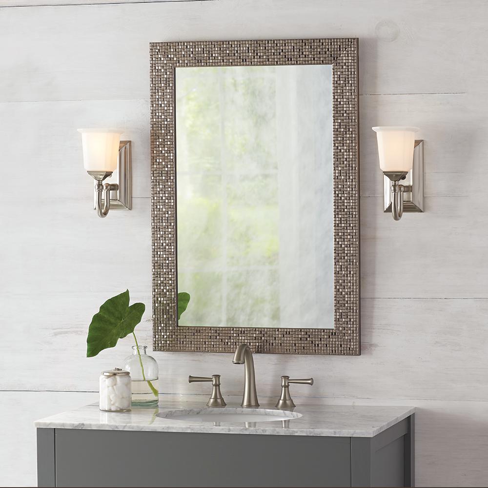 Home Decorators Collection 24 In W X, Fog Free Bathroom Mirror Cabinet