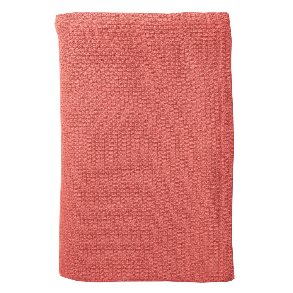 coral knit throw blanket