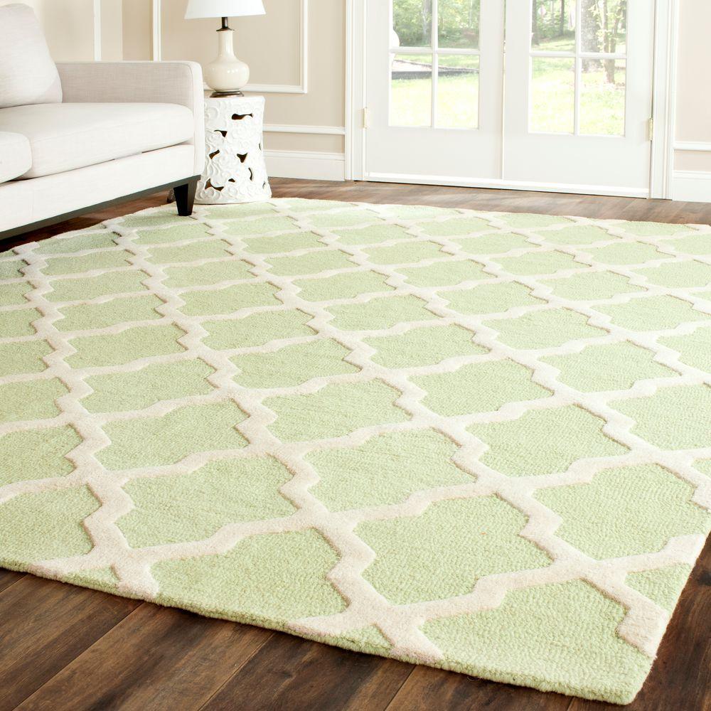 green nursery rug