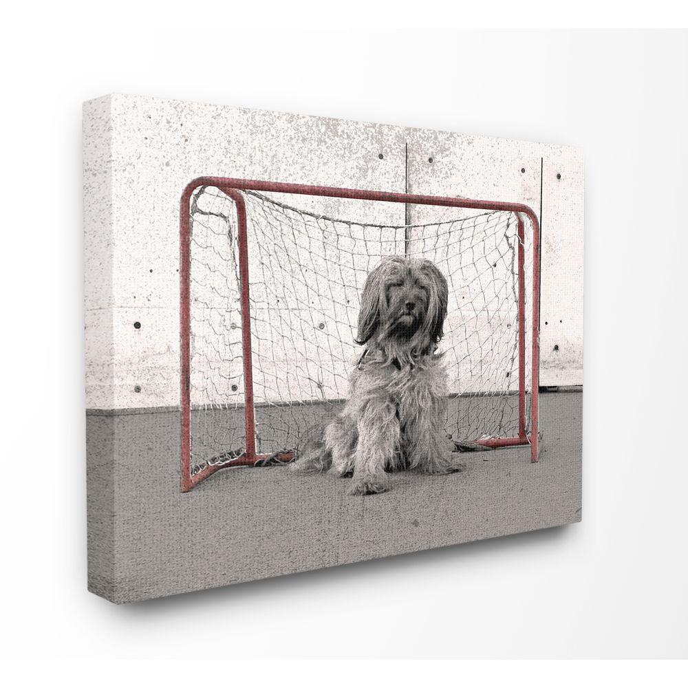 Stupell Industries 16 In X 20 Hockey Goalie Sports Dog Pet Hockey Goalie Sports Dog Pet