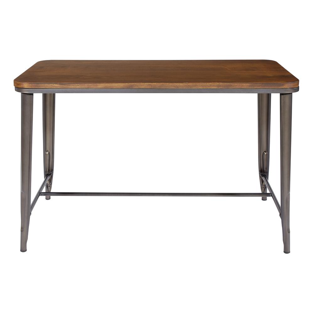 Indio Furniture Parts Accessories Replacement 30 In Matte Gunmetal Grey Round Dining Table With Ash Wood Top