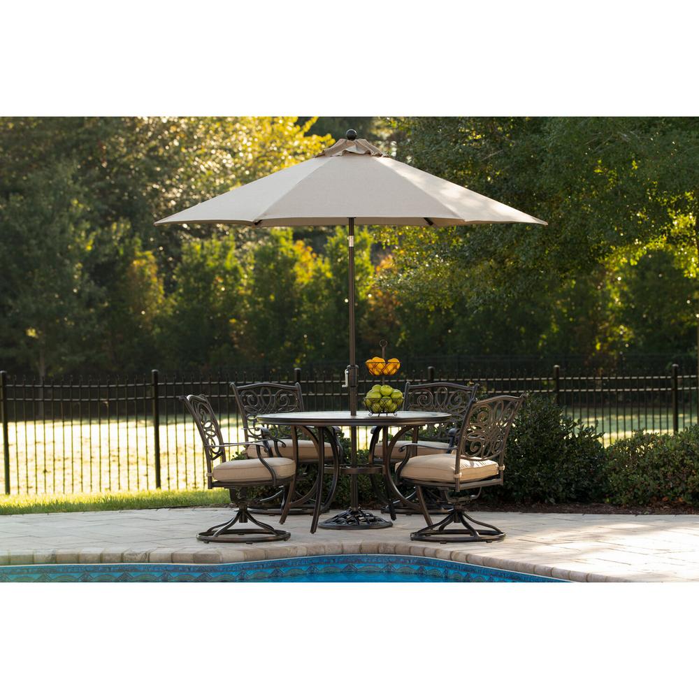 Umbrella Included Patio Dining Sets Patio Dining Furniture The Home Depot