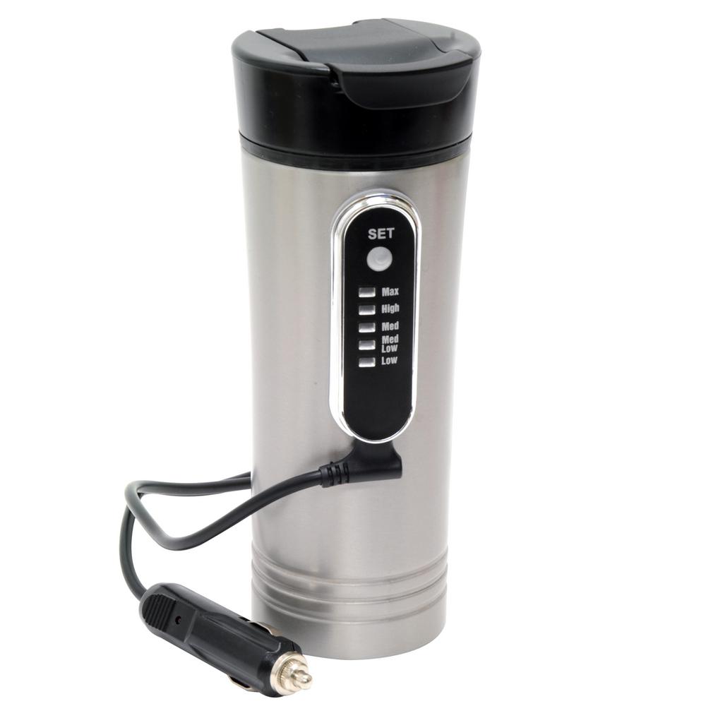 Roadpro 12 Volt 15 Oz Premium Heated Travel Mug Rp0719 The Home Depot