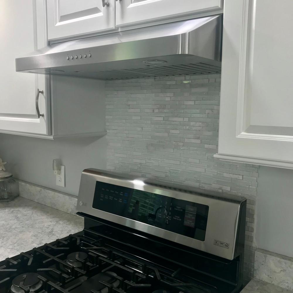 Proline Range Hoods 36 In 600 Cfm Under Cabinet Range Hood With Light In Stainless Steel Pljw 185 36 The Home Depot
