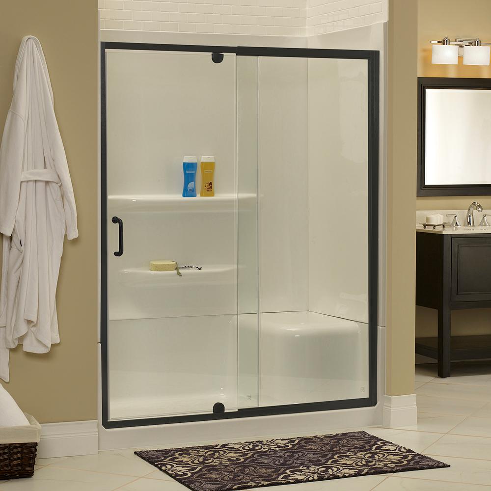 Bronze Shower Doors Showers The Home Depot   Foremost Alcove Shower Doors Cvdp6069 Cl Or 64 400 Compressed 