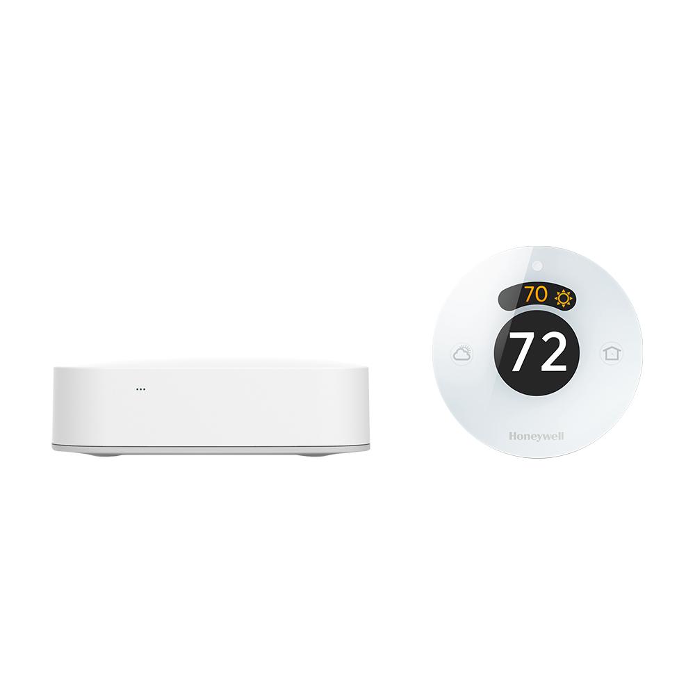 Samsung SmartThings Hub with Honeywell Lyric Round WiFi Programmable