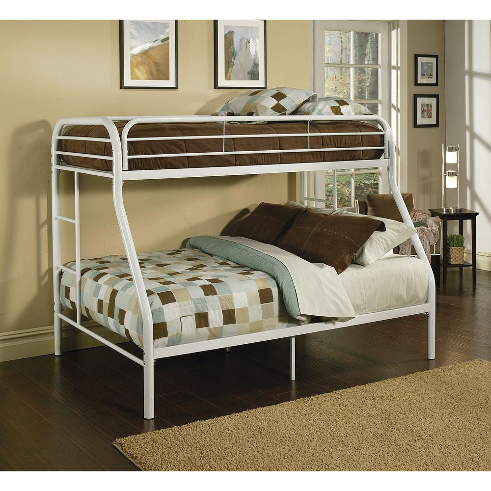 Acme Furniture Tritan Twin Over Full Metal Kids Bunk Bed 02053wh Acme Furniture Tritan Twin Over Full Metal Kids Bunk Bed